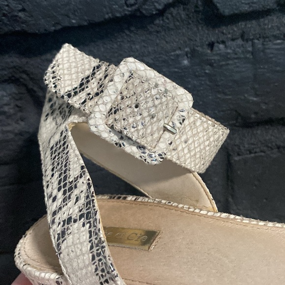 Leather Low Platform Sandals- Snake Print- Louise et Cie - Picture 6 of 6